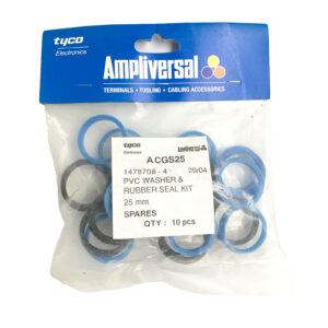 PVC Washer & Rubber Seal Kit 25mm 10PK