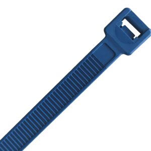 Metal Detactable Cable Ties, Blue, Pack of 100