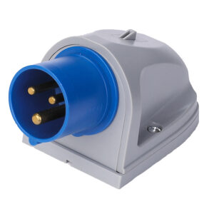 Wall Mount Plug 32A 3P 230V IP44 Blue