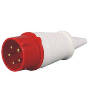 Plug 32A 415V IP44 3P N+E Red