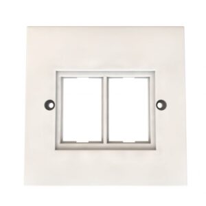Concord LJ06c Single Gang 86 x 86mm 2 Pos White Flat Faceplate