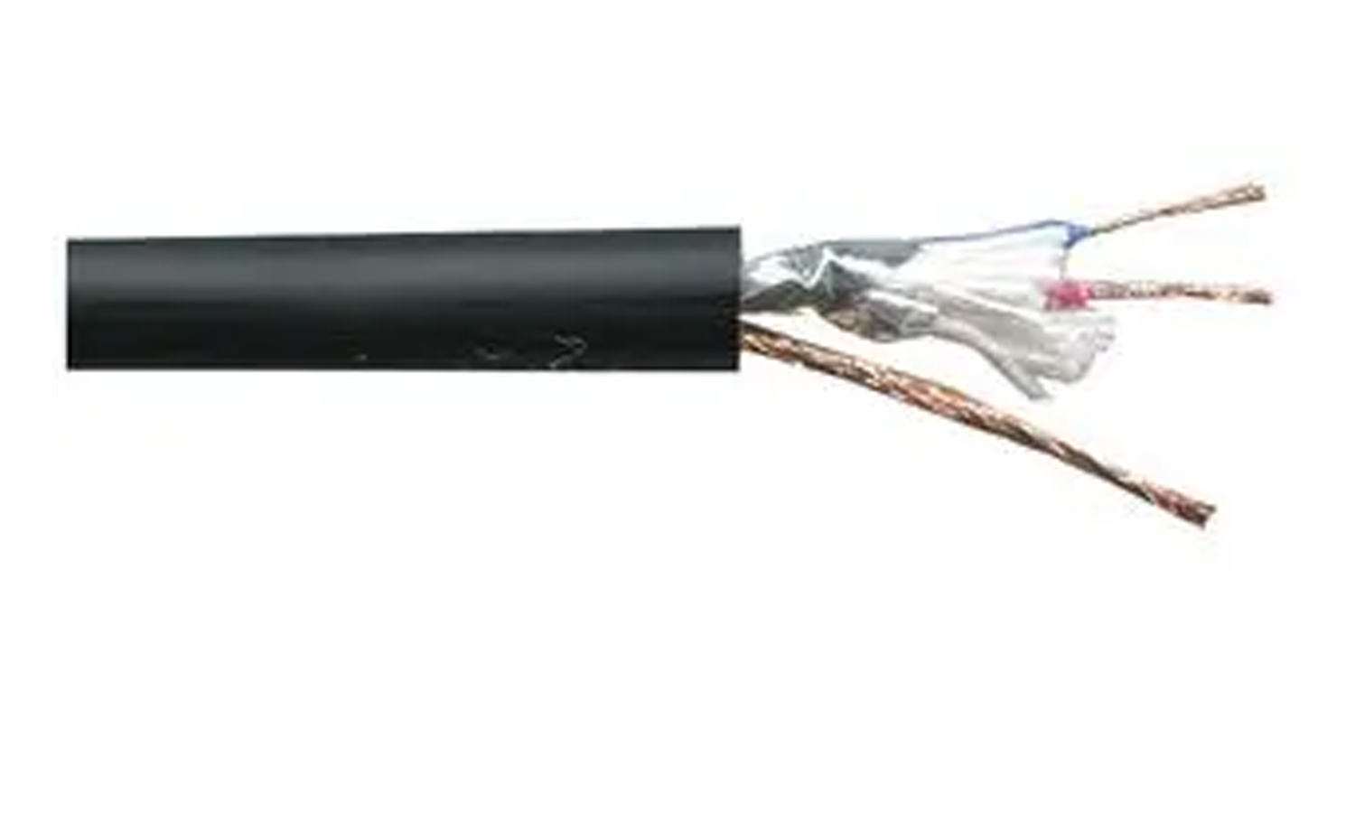 Microphone Cable 2 Core Flexible Screened , 46/0.10mm, Black, 100m