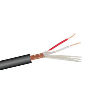 Microphone Cable 2 Core Flexible Unscreened , 20/0.10mm, Black, 100m