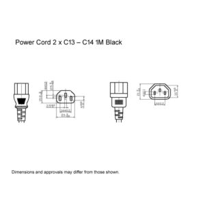 Male IEC to 2 x IEC Sockets Y Lead