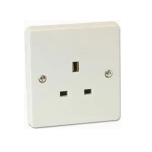 Unswitched Socket, 1 Gang, 13A, White
