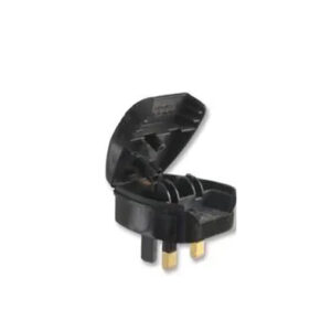 Converter Plug Euro 2 Pin to UK Black, 5A